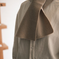 Cross Scarf - Boiled Wool - FW25 - Sand Beige