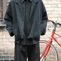 Lapel Short Coat - SS26 - Washed Black