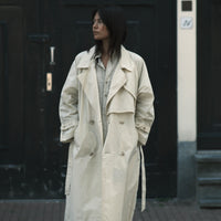 Long Rain Trench - Waxed Edition - SS26 - Antique White