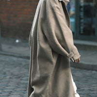 Cuffed Wool Coat - FW25 - Desert Sand