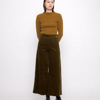 Classic Wide-Legged Trouser - Corduroy Edition - FW24 - Dark Kelp