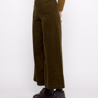 Classic Wide-Legged Trouser - Corduroy Edition - FW24 - Dark Kelp