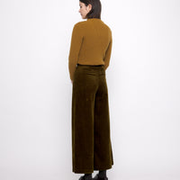 Classic Wide-Legged Trouser - Corduroy Edition - FW24 - Dark Kelp