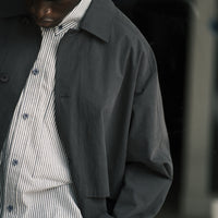 Striped Double Pockets Shirt - SS26 - Navy Stripes