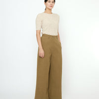 Ribbed Short Sleeves - FW25 - Sand Beige