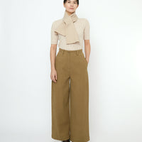 Ribbed Short Sleeves - FW25 - Sand Beige