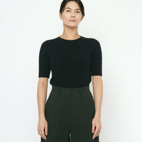 Ribbed Short Sleeves - FW25 - Black