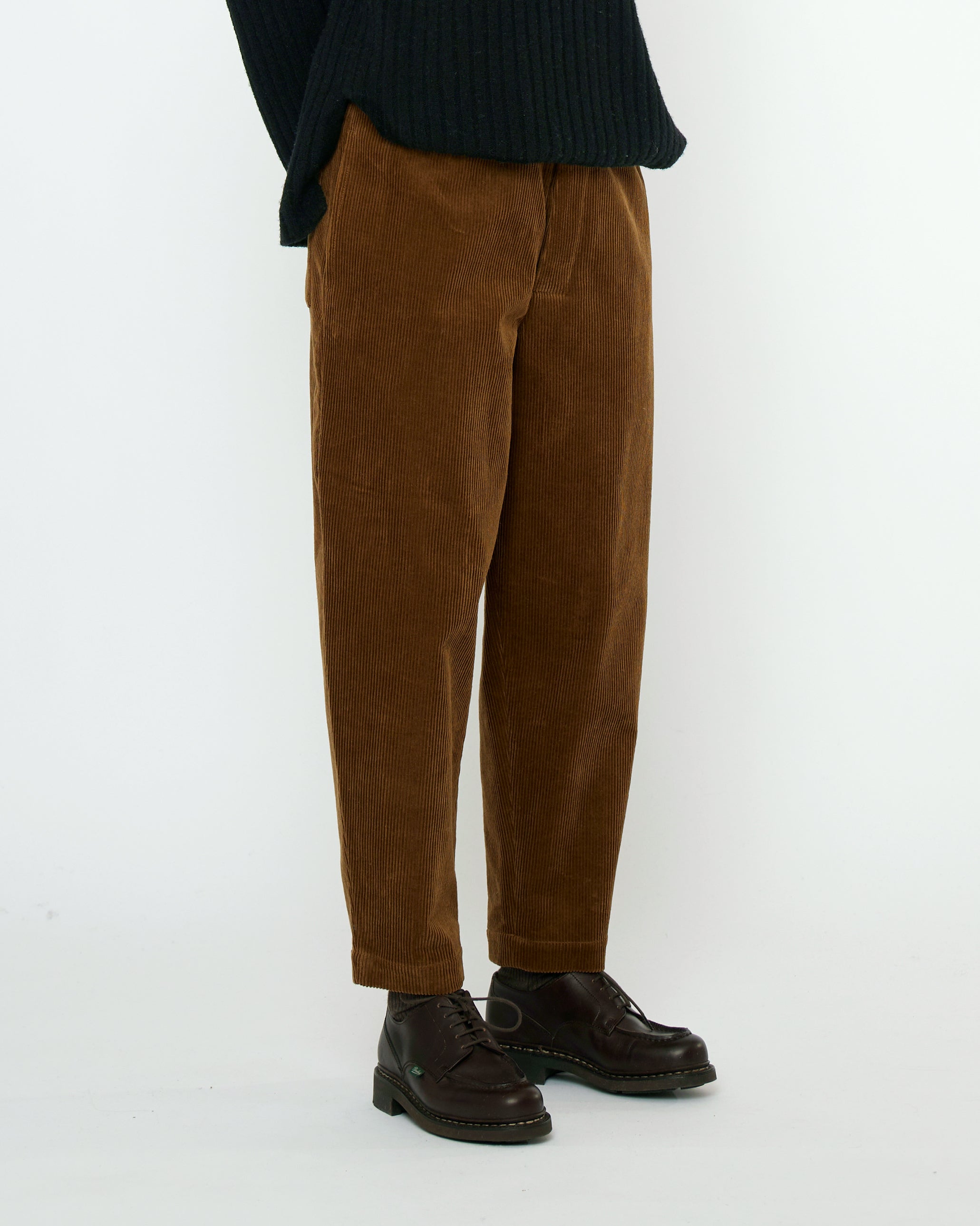 Corduroy Elastic Pull-Up Trouser - FW25 - Sepia Brown – 7115 by Szeki