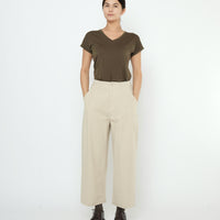 Signature Pleated Trouser - Canvas Edition - Oatmeal
