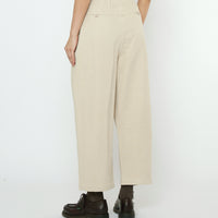 Signature Pleated Trouser - Canvas Edition - Oatmeal