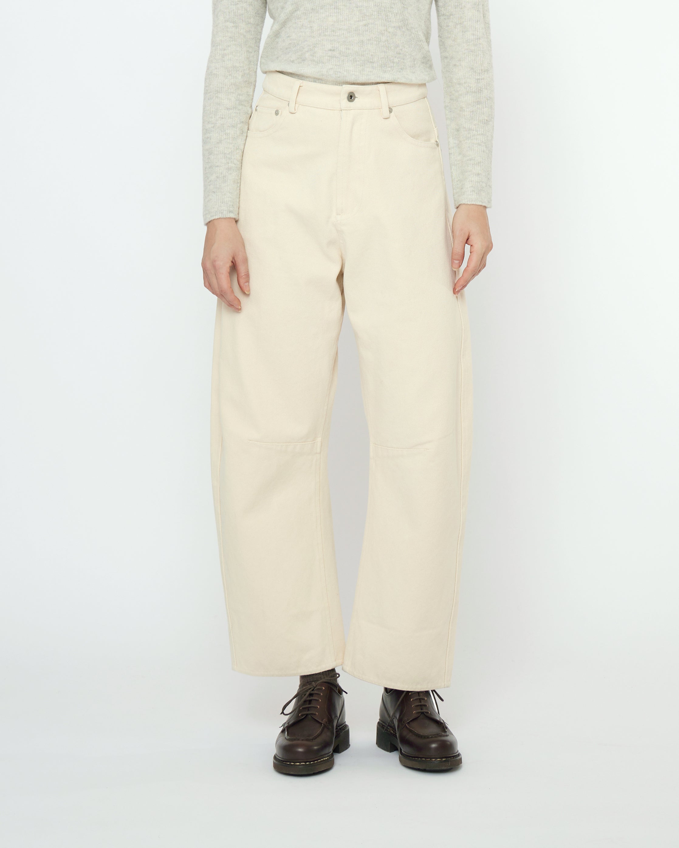 Curve Legged Work Trouser - FW25 - Antique White – 7115 by Szeki