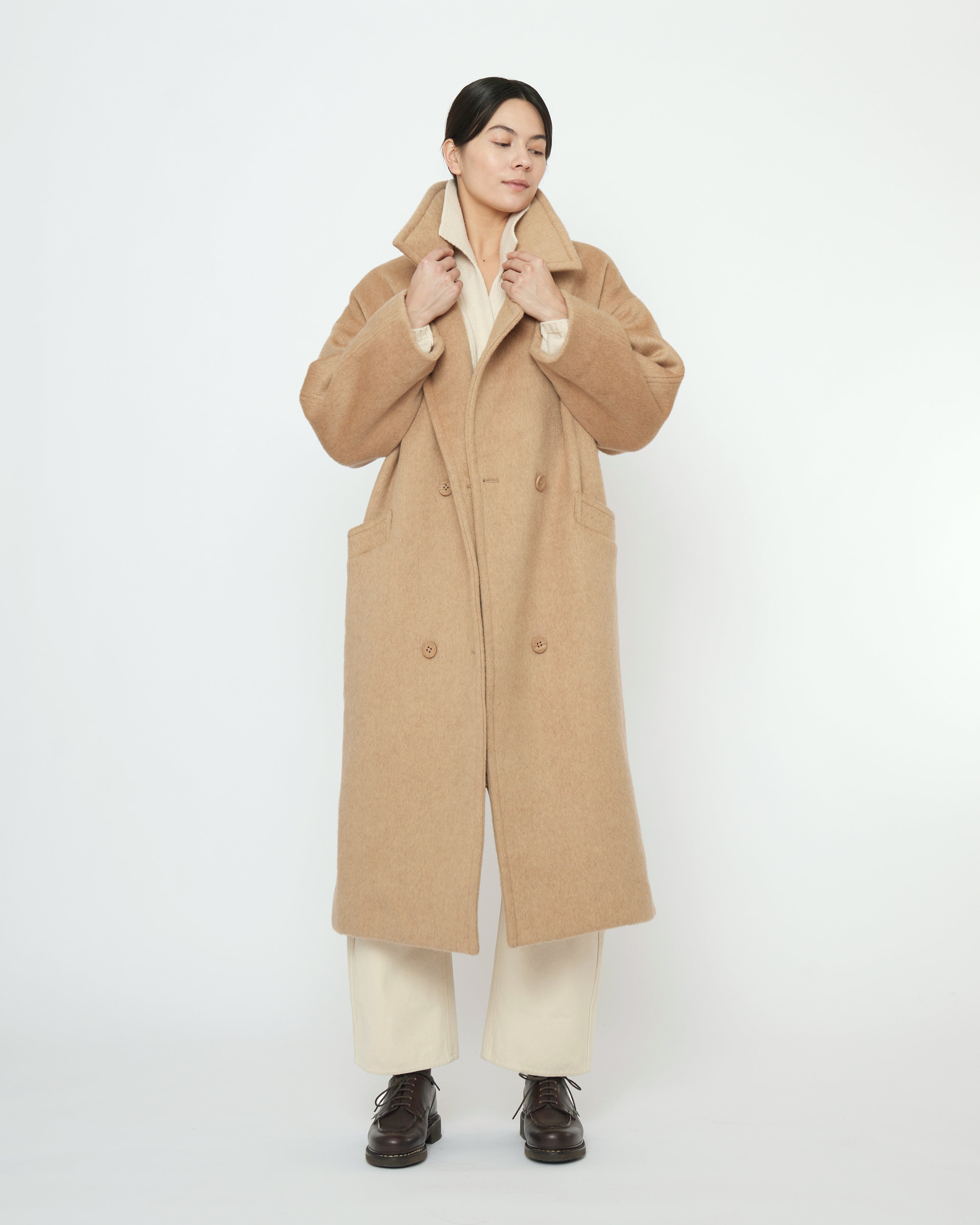 Oversized Wool Coat - FW25 - Wheat – 7115 by Szeki