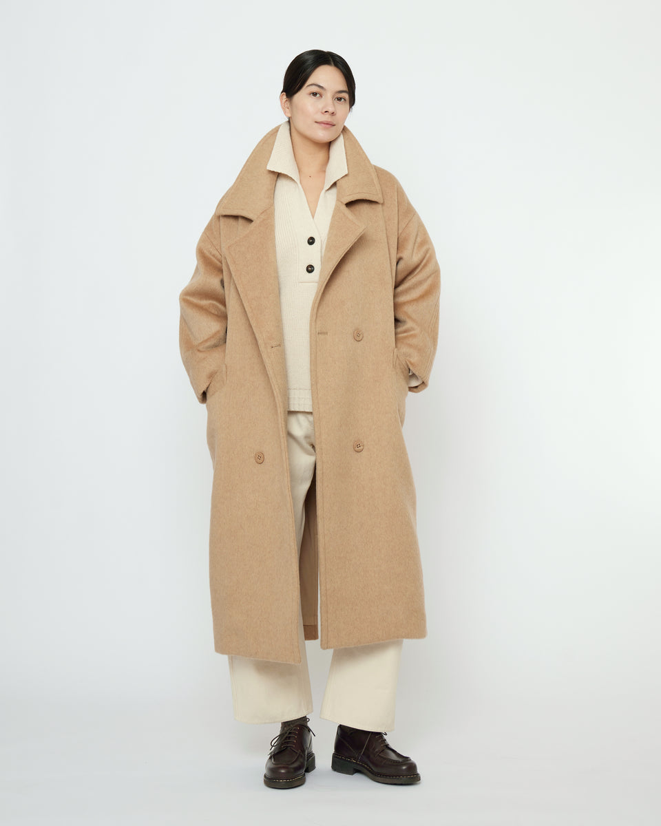 Oversized Wool Coat - FW25 - Wheat – 7115 by Szeki