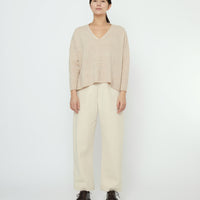 V-Neck Sweater - FW25 - Sand Beige