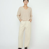 V-Neck Sweater - FW25 - Sand Beige