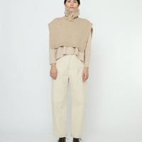 Knit Turtleneck Vest - FW25 - Almond