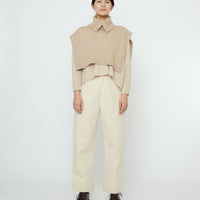 Knit Turtleneck Vest - FW25 - Almond