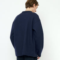 Boiled Wool Shirt Jacket - FW25 - Navy
