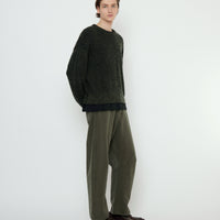 Striped Poet Sleeves Sweater - FW25 - Gray Black