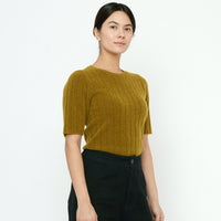 Ribbed Short Sleeves - FW25 - Topaz