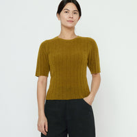 Ribbed Short Sleeves - FW25 - Topaz