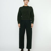 Striped Ribbed Mockneck - FW25 - Gray Black