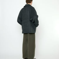 Double Breasted Short Wool Coat - FW25 - Charcoal