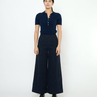 Collared Short Sleeves - FW25 - Navy