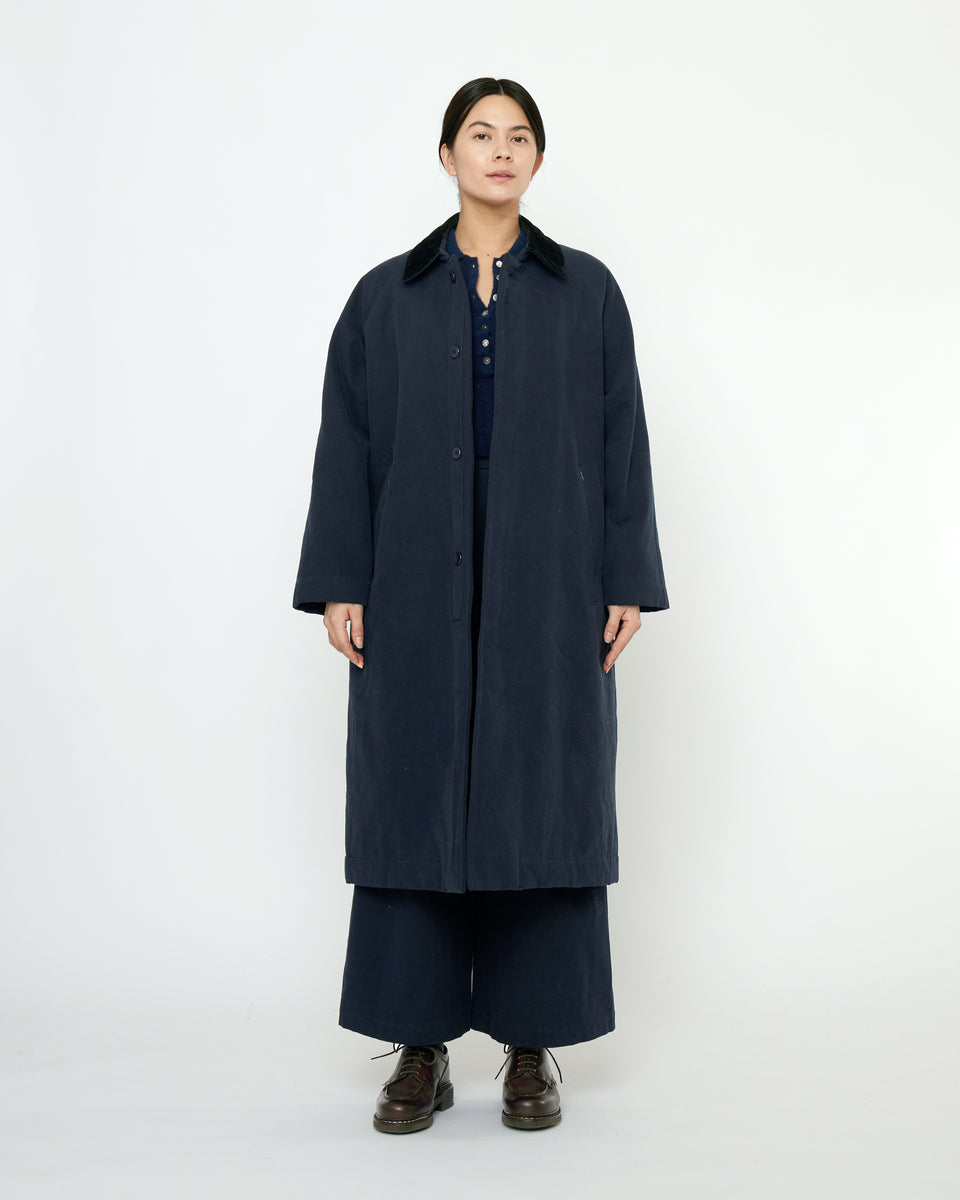 Padded Car Coat - FW25 - Navy Black – 7115 by Szeki