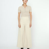 Collared Short Sleeves - FW25 - Sand Beige