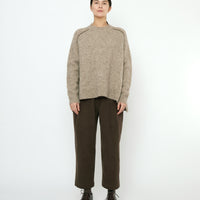 Rolled Seams Pullover - FW25 - Light Taupe