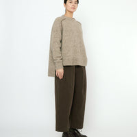 Rolled Seams Pullover - FW25 - Light Taupe