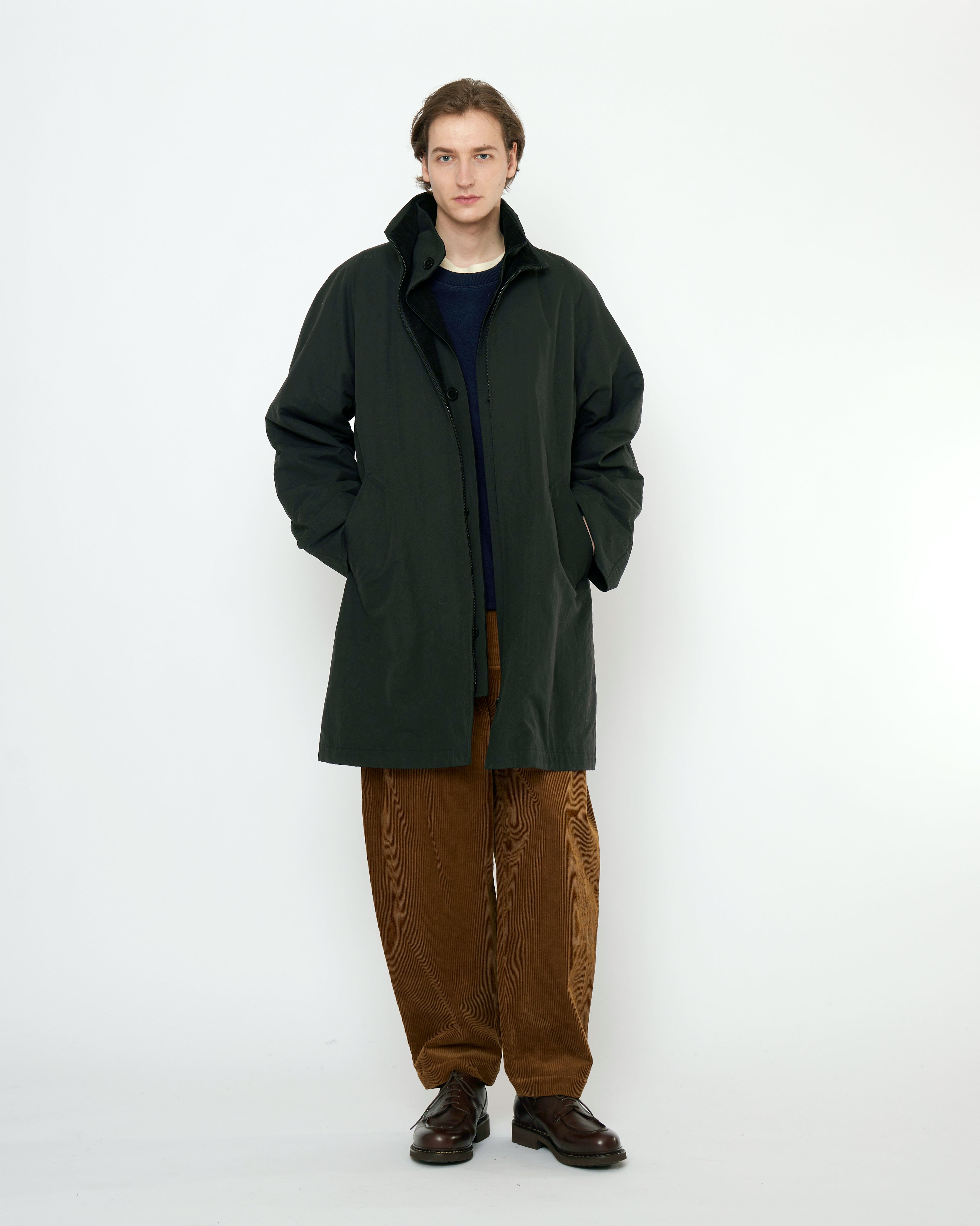 Double Collar Overcoat - FW25 - Black – 7115 by Szeki