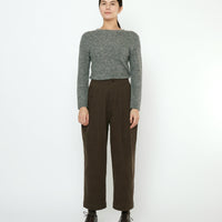 Signature Pleated Trouser - Brushed Canvas Edition - Taupe Brown