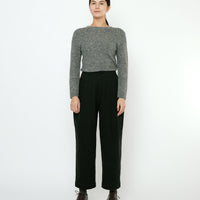 Signature Pleated Trouser - Brushed Canvas Edition - Black