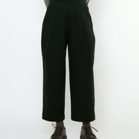 Signature Pleated Trouser - Brushed Canvas Edition - Black