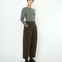 Signature Pleated Trouser - Brushed Canvas Edition - Taupe Brown