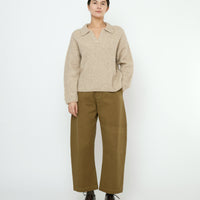 Collared V-Neck Jumper - FW25 - Dove