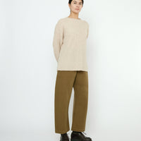 Oversized Ribbed Mockneck - FW25 - Sand Beige