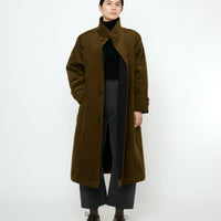 Padded Corduroy Fleece Coat - FW25 - Deep Olive
