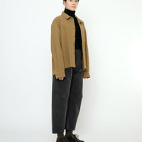 Textured Flat Hem Shirt - FW25 - Kelp