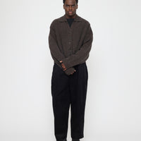 Collared Cropped Cardigan - FW26 - Espresso