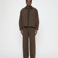 Signature Flat Hem Shirt - Brushed Canvas Edition - Taupe Brown