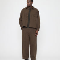 Signature Flat Hem Shirt - Brushed Canvas Edition - Taupe Brown