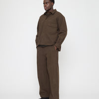 Signature Flat Hem Shirt - Brushed Canvas Edition - Taupe Brown