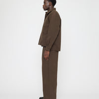 Signature Flat Hem Shirt - Brushed Canvas Edition - Taupe Brown