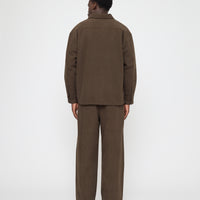 Signature Flat Hem Shirt - Brushed Canvas Edition - Taupe Brown