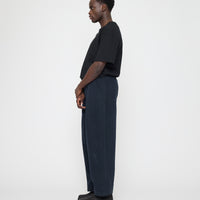Signature Pleated Trouser - Brushed Canvas Edition - Navy