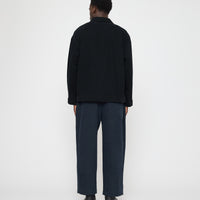 Signature Panel Pockets Shirt Jacket - Brushed Canvas Edition - Black