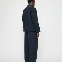 Signature Panel Pockets Shirt Jacket - Brushed Canvas Edition - Navy